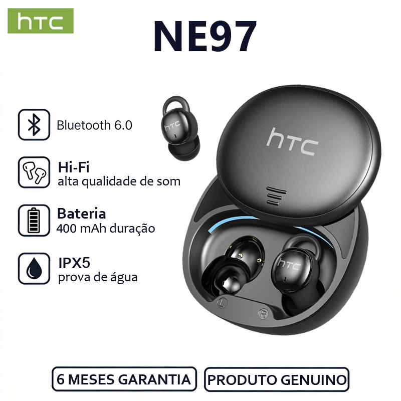 HTC NE97 หูฟังบลูทูธ Earbuds 18 ชม จุกหูฟังซิลิโคน ANC หูฟังตัดเสียงรบกวนขณะนอนหลับ ทดสอบการนอน