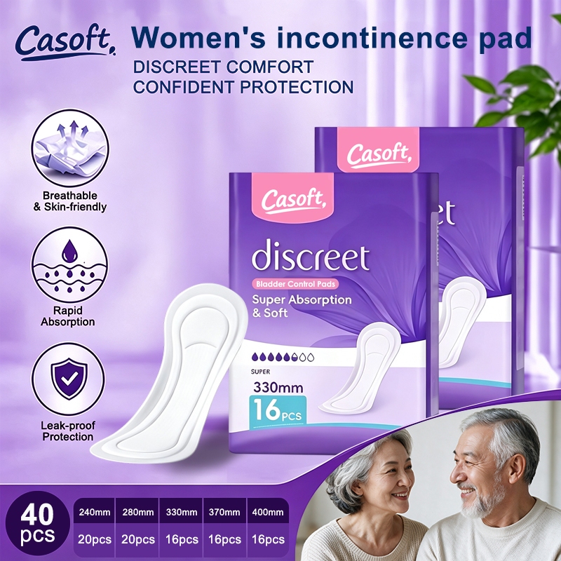 B1T1Casoft Liners/ Casoft Pads ยาวพิเศษไม่หยุดยั้ง 40 ซม./ยาวพิเศษ Plus 33 Regular 37 ซม./ ยาว Non W
