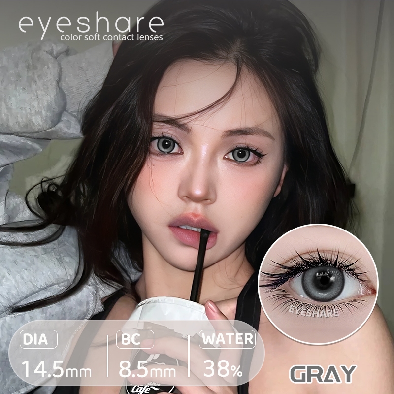 แบบค่าสายตา -1.00~6.00 Eyeshare คอนแทคเลนส์สายตา คอนแทคเลนส์ตาโต สีเทา สีน้ำตาล ส่งไวจากไทย