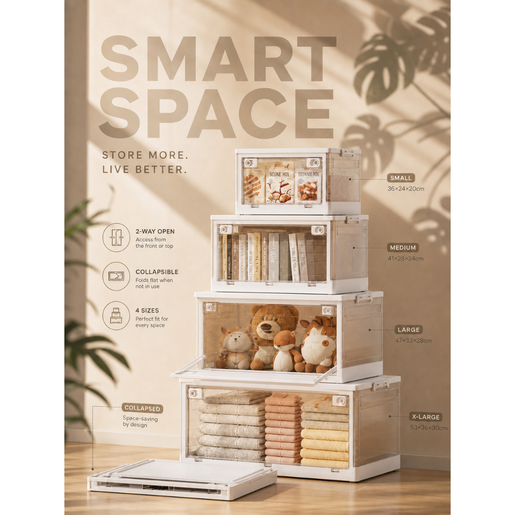 【รุ่นอัพเกรด】กล่องเก็บของ กล่องเก็บของเก็บเสื้อผ้า 120Lกล่องของ พับได้ขนาด ใหญ่ เล่น