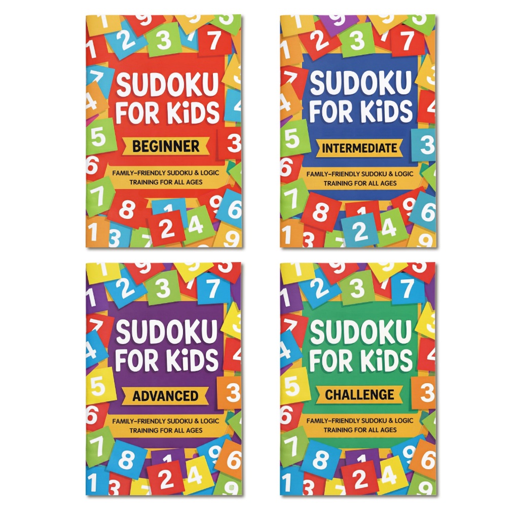 In-stock จัดส่งที่รวดเร็วSudoku for Kids Puzzle Book Beginner to Challenge Logic Brain Training ของข
