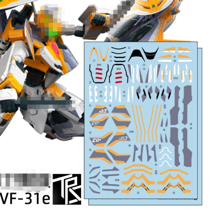 Transamsphere TRS Water slide decal เข้ากันได้กับ HG 1/100 VF-31E CHUCK MUSTANG SIEGFRIED EXCLUDES ร