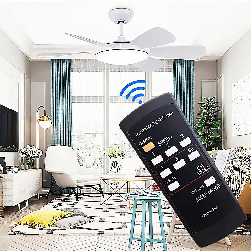 Universal สําหรับ Panasonic/KDK พัดลมพัดลมเพดานรีโมทคอนโทรลอุปกรณ์รีโมทคอนโทรลสําหรับ F-M12D2, F-M15