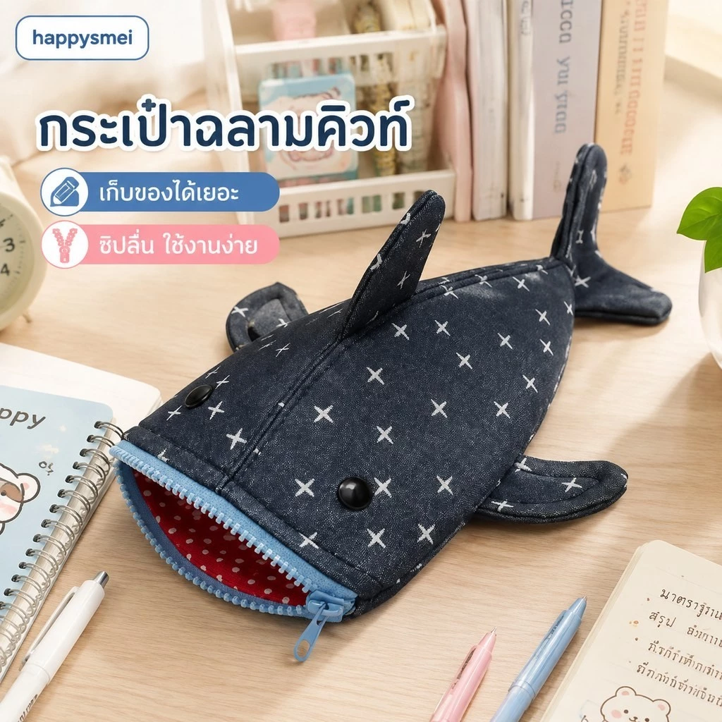 [GA] Creative Star กล่องดินสอการ์ตูนตลกปากซิปกระเป๋าดินสอน่ารักเครื่องเขียนกระเป๋าเก็บของขวัญ [TH]