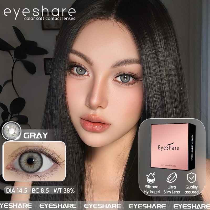 Eyeshare คอนแทคเลนส์สีเทา ALPS ขนาด14.5มม. ค่าสายตา0.00 ราย6 เดือน 1คู่