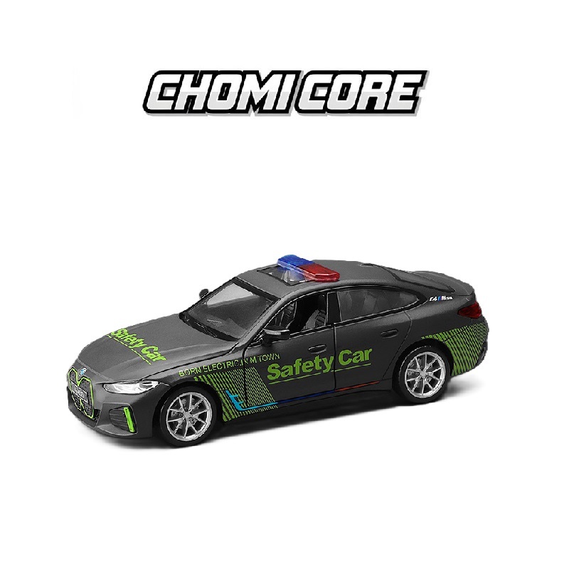 ✨1:34 BMW i4 M50 Safety Car CCA Vehicle โมเดลรถยนต์จำลองขนาดเล็ก ของเล่นหล่อโลหะ