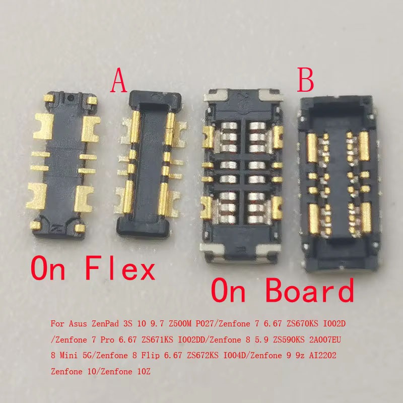 2-10 ชิ้นแบตเตอรี่ Flex FPC ปลั๊กเชื่อมต่อสําหรับ Asus Zenfone 8 Mini Flip 7 Pro 9 9Z 10 10Z ZS672KS