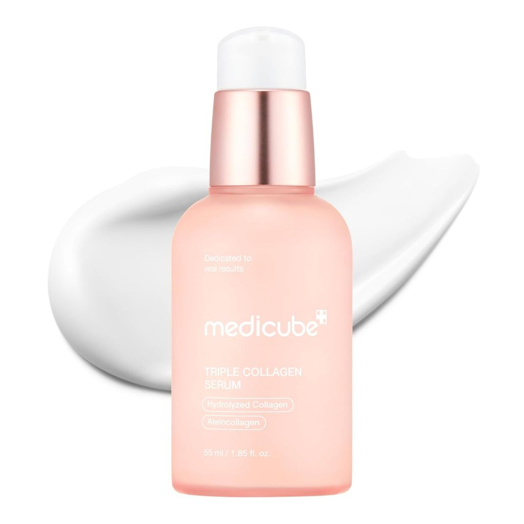 Medicube Triple Collagen Serum 55ml, hydrolyzed Collagen atelocollagen face Serum, korean hydrating facial essence