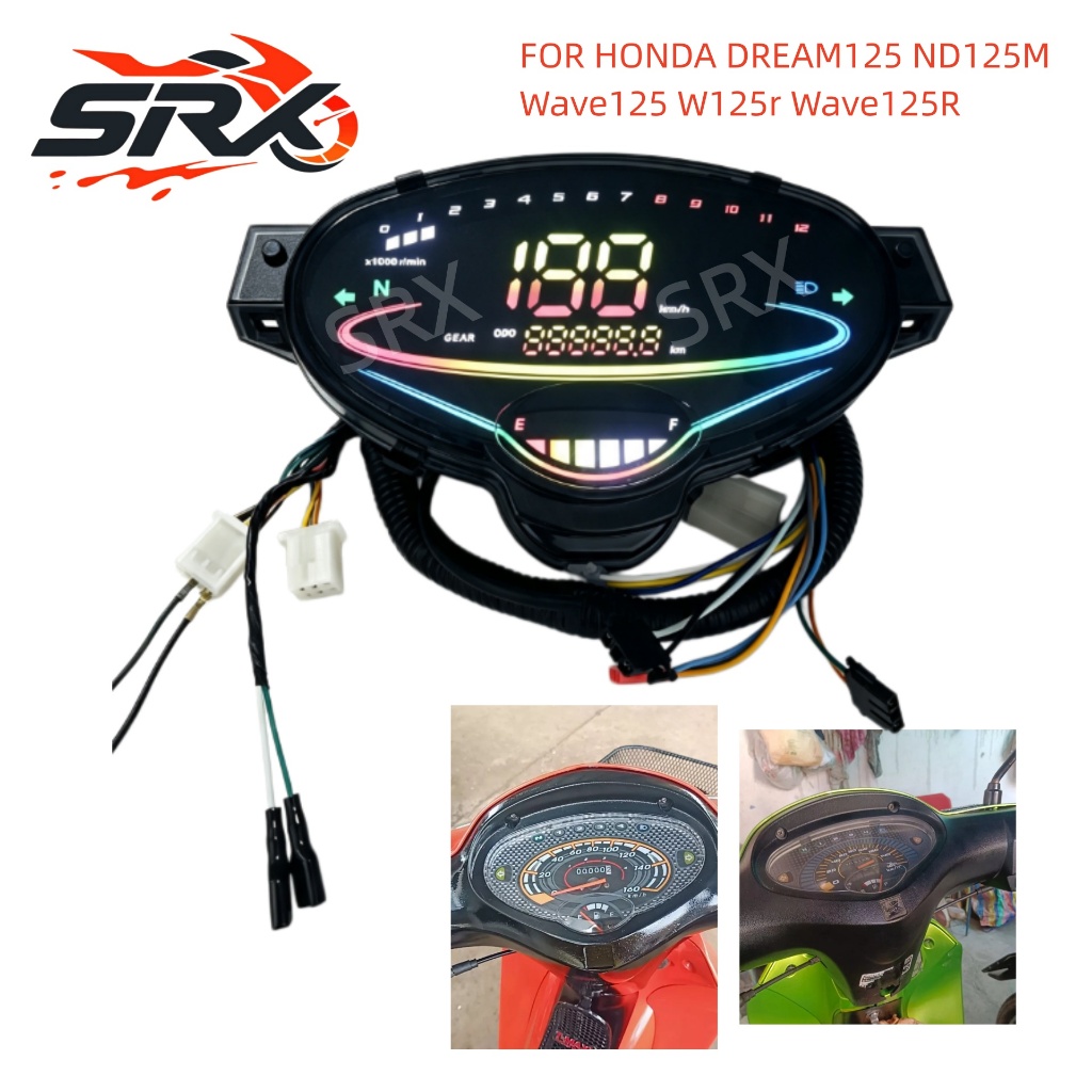 สําหรับ HONDA DREAM125 ND125M W125r Wave125R Speedometer สไตล์เดิมพร้อมสายไฟตรงรุ่น Wave125