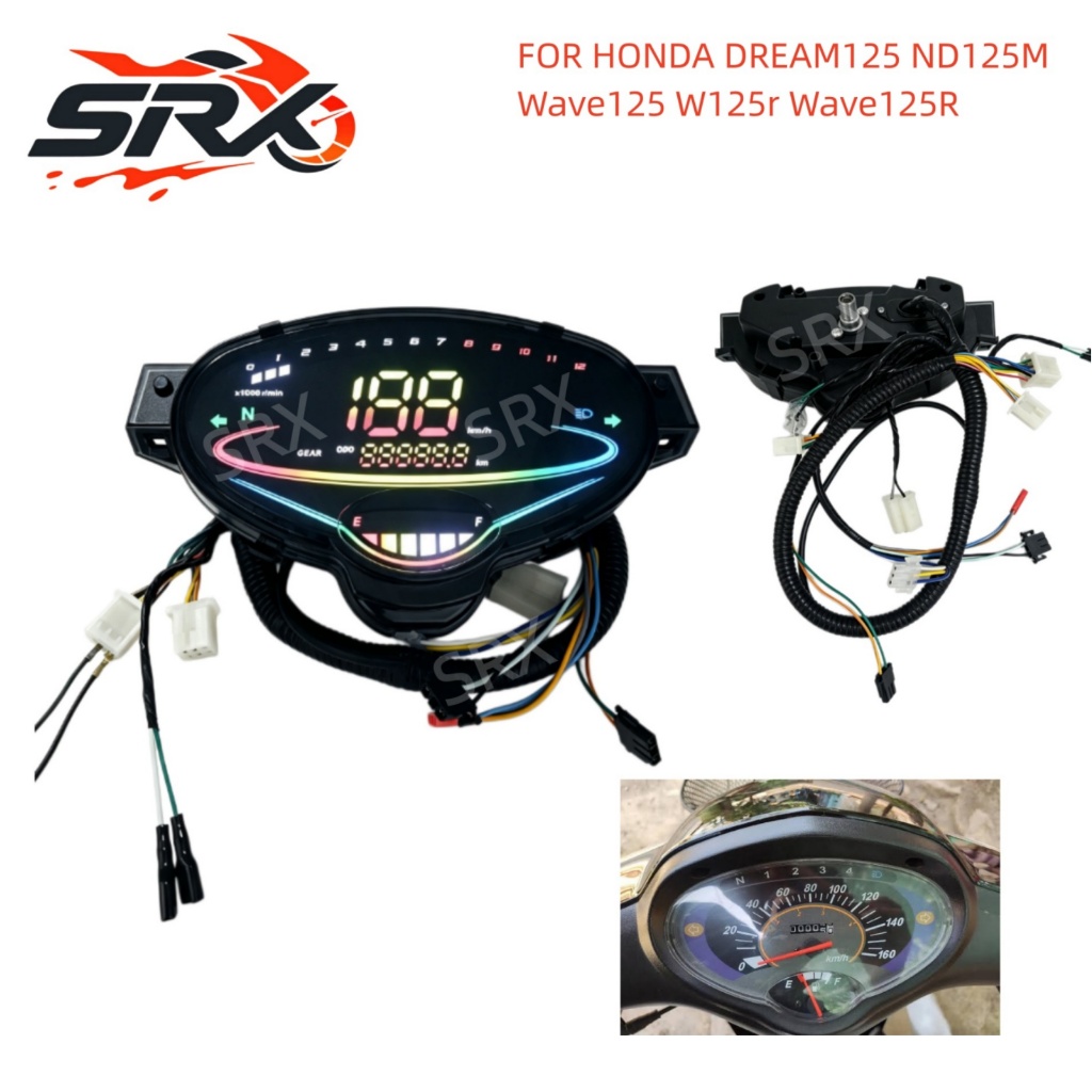 รถจักรยานยนต์ DREAM125 Speedometer Original Assembly พร้อมปลั๊กสายไฟ-and-Play สําหรับ HONDA ND125M W