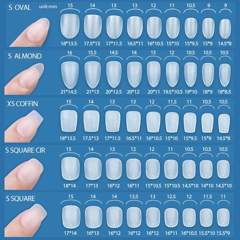 【Local】กดบนเล็บปลอมเคล็ดลับ120ชิ้นxs XXS ขนาดเคลือบเต็มปกยูวีเจลปลอมแคปซูลต่อเล็บสําหรับ ทําเอง เล็บเครื่องมือ