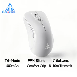 Solakaka SM66 เมาส์ไร้สาย บลูทูธ 2.4G แบตเตอรี่ 500mAh พร้อมความเร็ว 5 ระดับ DPI 1000-1600-2200-3200-4800 DPI สําหรับเกมออฟฟิศ