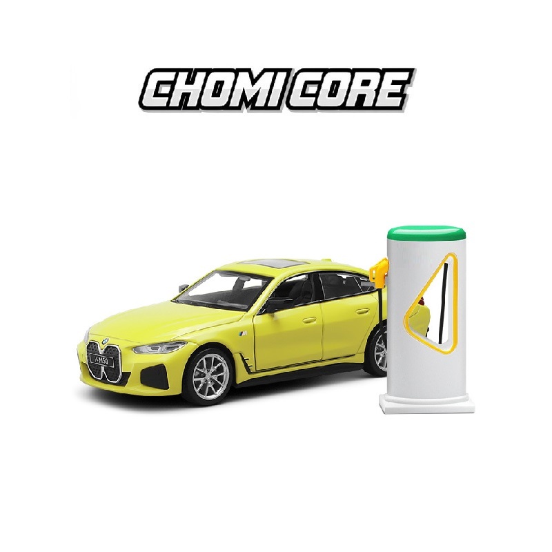 ✨1:34 BMW i4 M50 EV CHENGZHEN Vehicle โมเดลรถยนต์จำลองขนาดเล็ก ของเล่นหล่อโลหะ