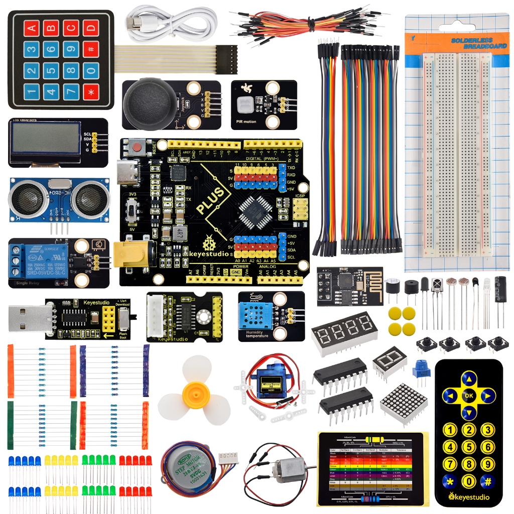 Keyestudio Complete IOT Starter Kit สําหรับ Arduino DIY Electronic Kit+32 โครงการ
