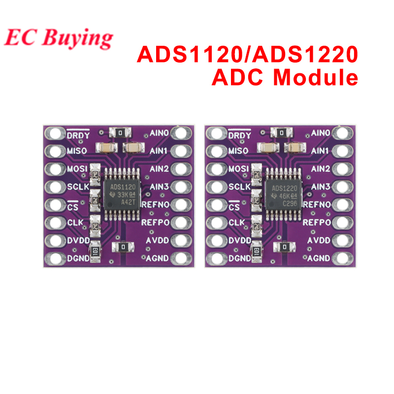 ADS1120 ADS1220 16-Bit 24-Bit 2kSPS โมดูล ADC พลังงานต่ํา 4 ช่องอินเทอร์เฟซ SPI