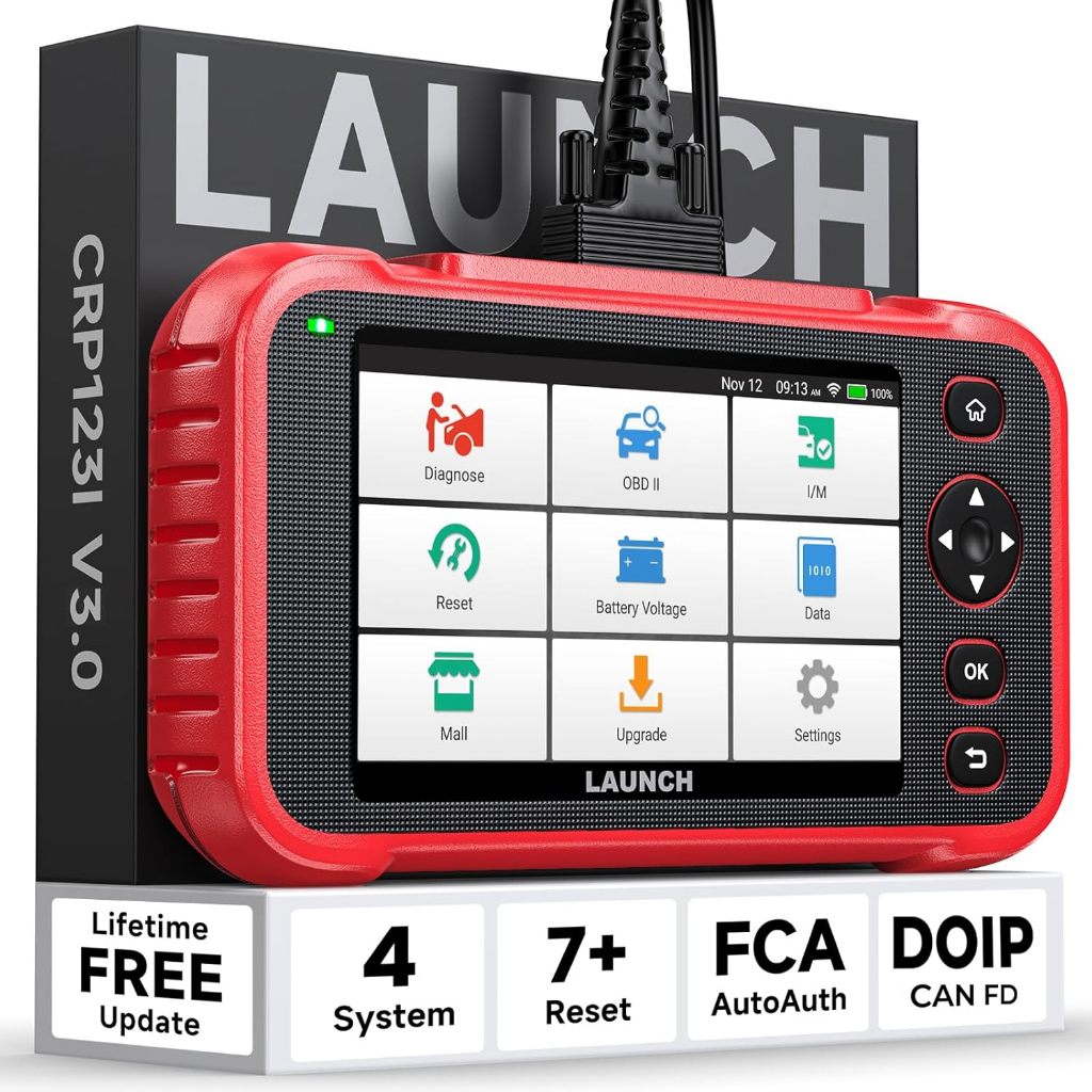 LAUNCH X431 CRP123I V3.0 เครื่องสแกนรถยนต์ อ่านโค้ด ลบโค้ด เครื่องยนต์ /เกียร์/ABS/SRS 7 Resets อัปเ