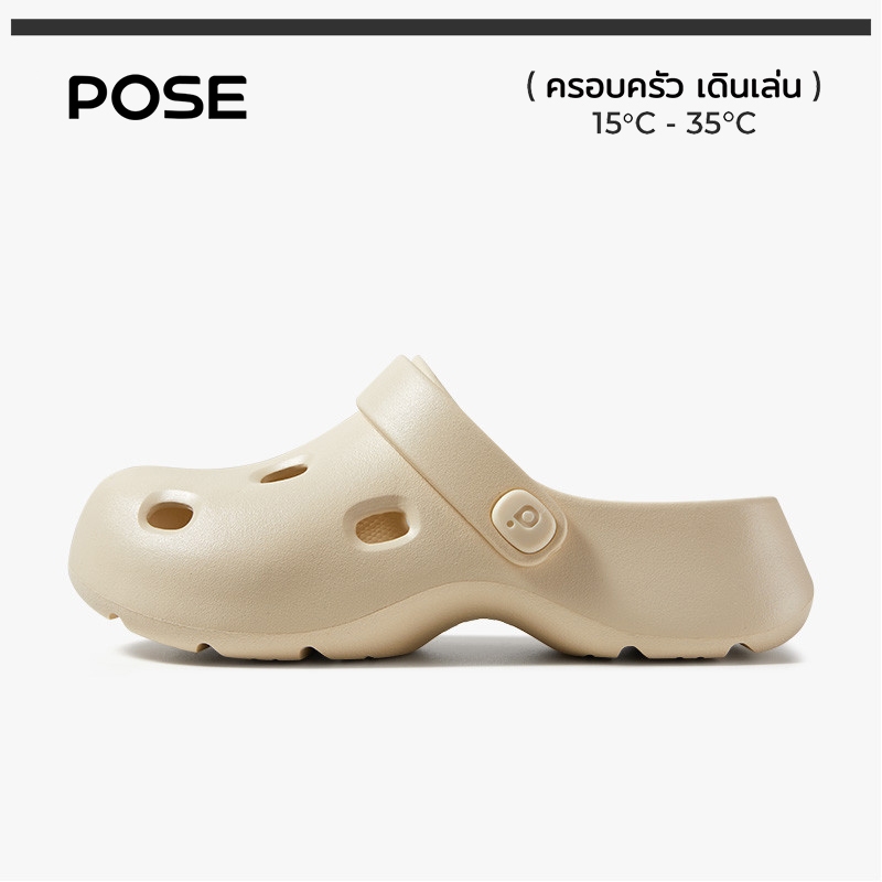 【Ready stock】 POSE รองเท้าแตะนุ่มกันลื่น'รองเท้า แฟชั่นสตรี'รองเท้าแตะะกลางแจ้ง