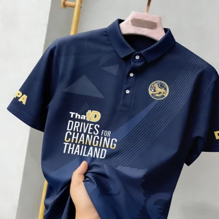 2026 ฤดูร้อน ขายดี เสื้อโปโลพนักงานไทย สีดำ มีโลโก้หน่วยงาน ผ้าสบาย แห้งเร็ว ระบายอากาศ เหมาะทั้งชายและหญิง สำหรับใส่ทำงาน