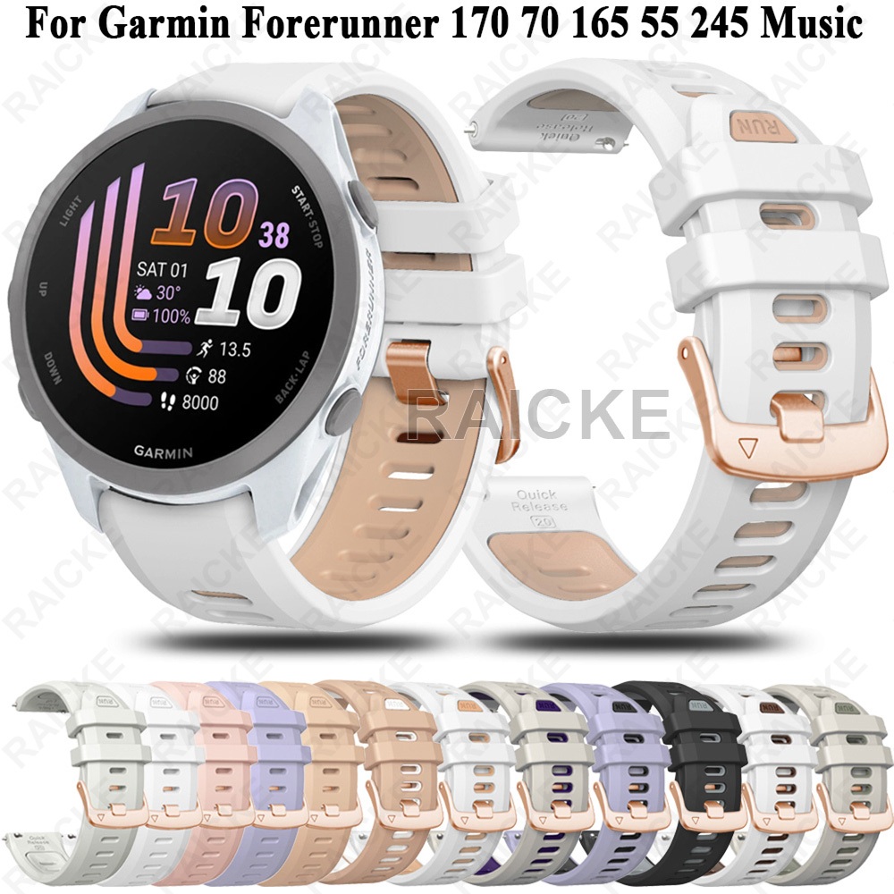 Sprot สายซิลิโคนสร้อยข้อมือสําหรับ Garmin Vivoactive 5/ Vivoactive 6/ Vivoactive 3 Music / 55 / 70 / 170 / 165 / 245 / 645 / 158 / 168 / 570 / Approach S50