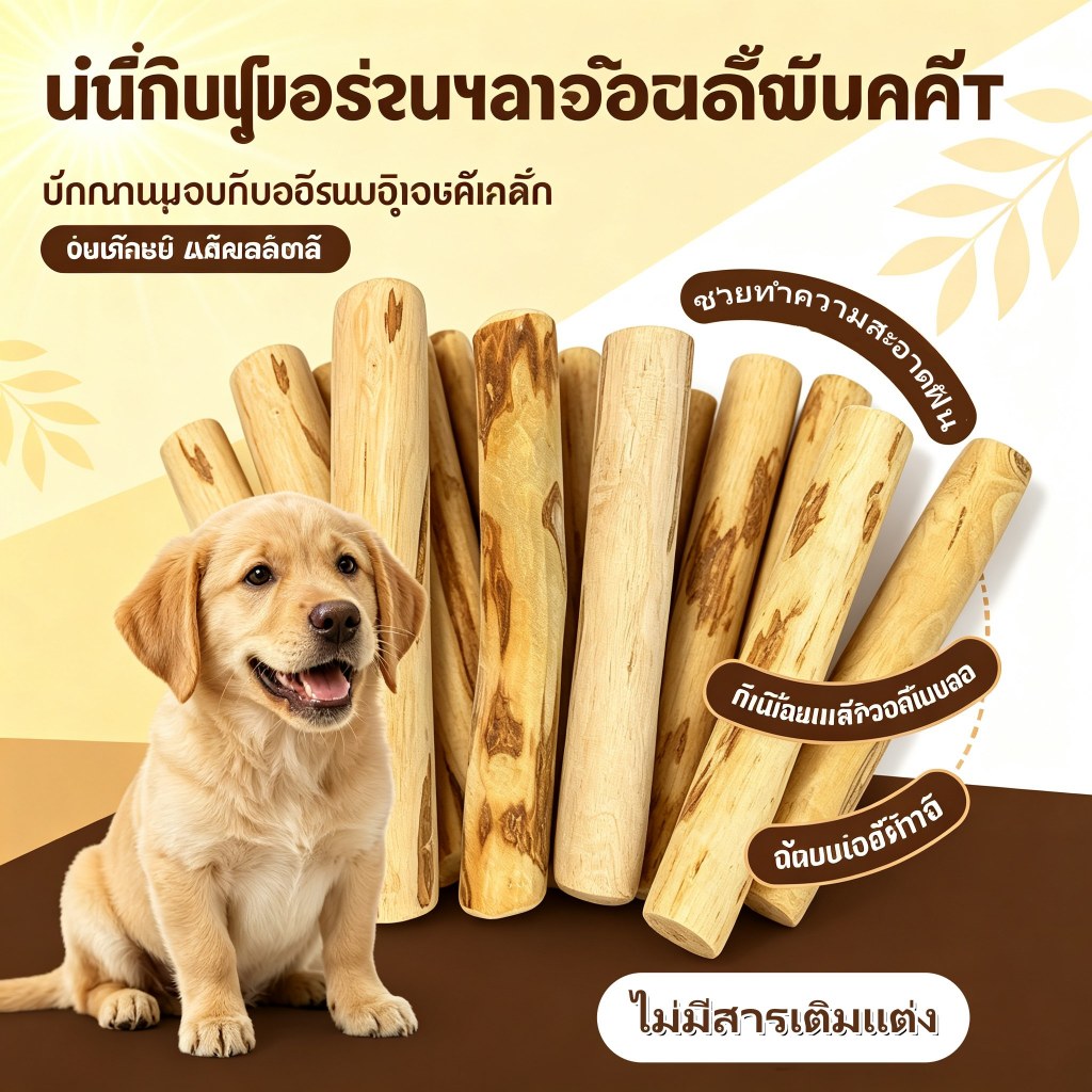 ไม้กาแฟเคี้ยวสำหรับสุนัข ของเล่นขัดฟันธรรมชาติ แท่งเคี้ยวทนทาน ไม่มีสารเติมแต่ง ช่วยทำความสะอาดฟัน ลดความเครียด เหมาะสุนัขโต ลูกสุนัข ทุกสายพันธุ์