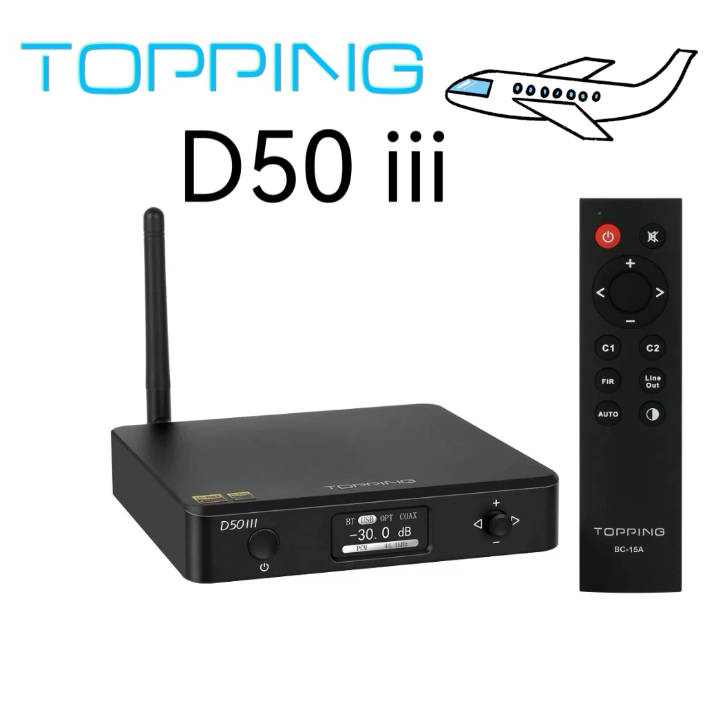 TOPPING D50III ถอดรหัส DAC Fever HIFI Dual ES9039Q2M ถอดรหัสบลูทูธ 5.1
