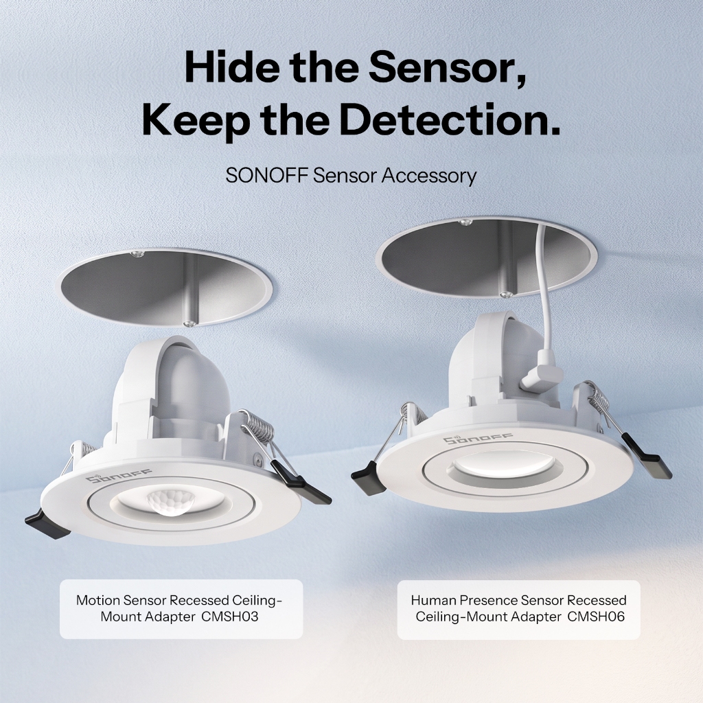 SONOFF CMSH06 / CMSH03 Motion Presence Sensor โคมไฟเพดานแบบฝัง CMSH06 ใช้งานร่วมกับ SNZB-06P/SNZB-06