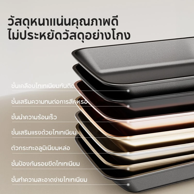 JEETEE กระทะทามะโกยากิ เคลือบไทเทเนียม–ไข่กระทะจียวญี่ปุ่น ปลอดสารพิษ สําหรับเตาแก๊ส เตาไฟฟ้า และเตาแม่เหล็ก thumbnail 4