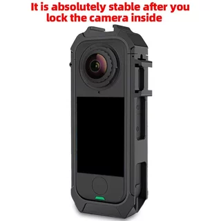 กรงพลาสติกปลดเร็วสำหรับ Insta360 X4 Air เคสกรอบป้องกันอเนกประสงค์พร้อมอุปกรณ์เสริมสำหรับติดกล้อง 360 องศาบนพีซี Plastic Frame Case