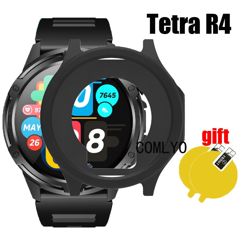 สําหรับ Aolon Tetra R4 สมาร์ทนาฬิกาป้องกันกันชนซิลิโคนนุ่มกรณี Tetra R4 ป้องกันหน้าจอฟิล์ม