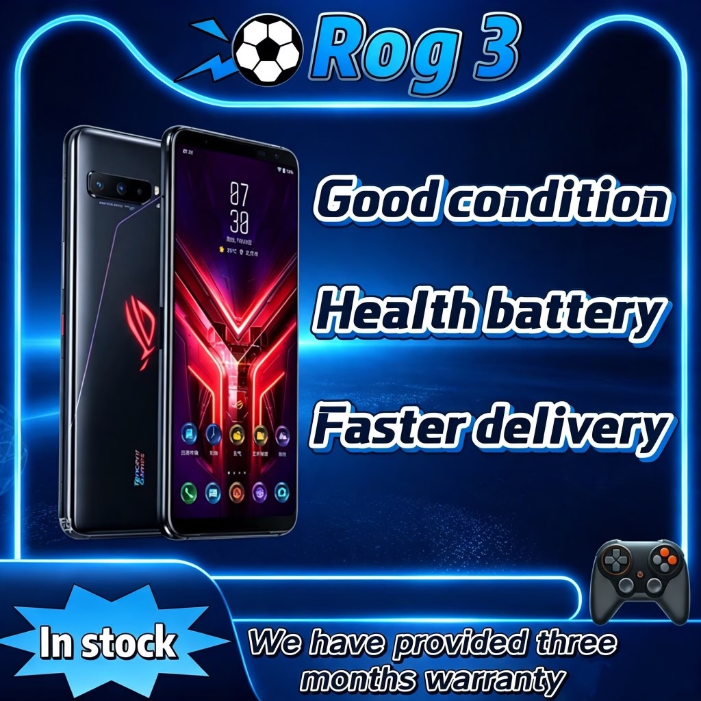 ASUS ROG Phone 3 มือสอง Original Global Version Gaming โทรศัพท์มือถือ 128GB/256GB, ทดสอบฟังก์ชั่นเต็