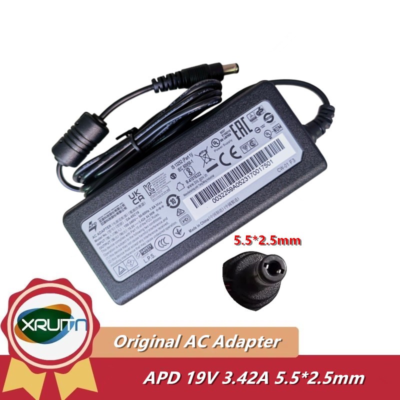 ของแท้ APD Asian Power อุปกรณ์ DA-65C19 แหล่งจ่ายไฟอะแดปเตอร์ AC 19V 3.42A 5.5*2.5 มม.65W สําหรับ MS