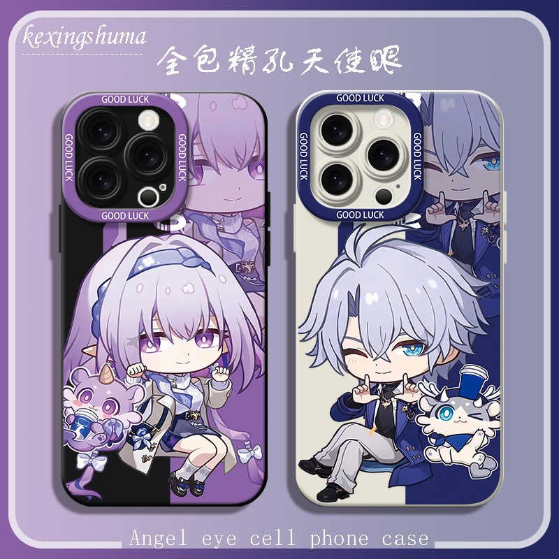 Honkai Star Rail HSR Merch Chibi Painon & Castofrice Phone Case, TPU Full Coverage, Clear พร้อมการพิ