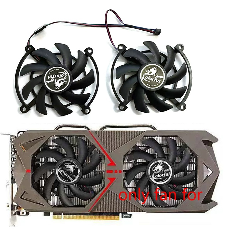 85 มม.4PIN GTX1060 GPU พัดลมสําหรับสีสัน GTX1060 GeForce GTX1070 GAMING GTX 1060 1070 IGame S วิดีโอ