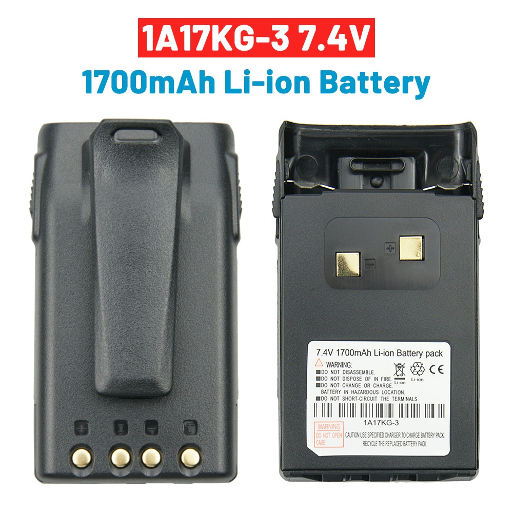 DC-207.4V 1700mAh 1A17KG-3 Li-Ion สําหรับ WouXun KG-UVD1P KG-UV6D KG-659 KG-699 KG-689