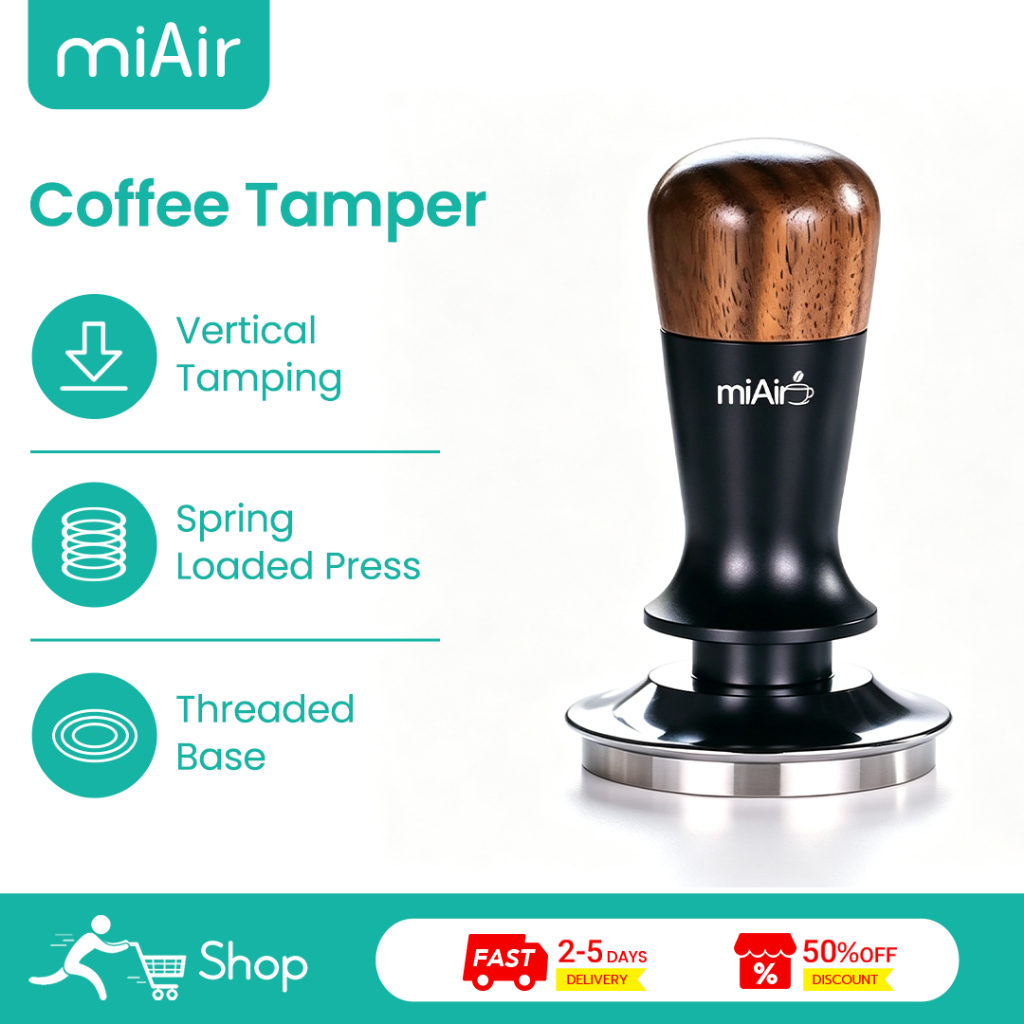 MiAir Coffee Tamper เครื่องมือ 51/58 มม.ฐานเกลียวสแตนเลสกาแฟจําหน่ายเครื่องมือกาแฟ