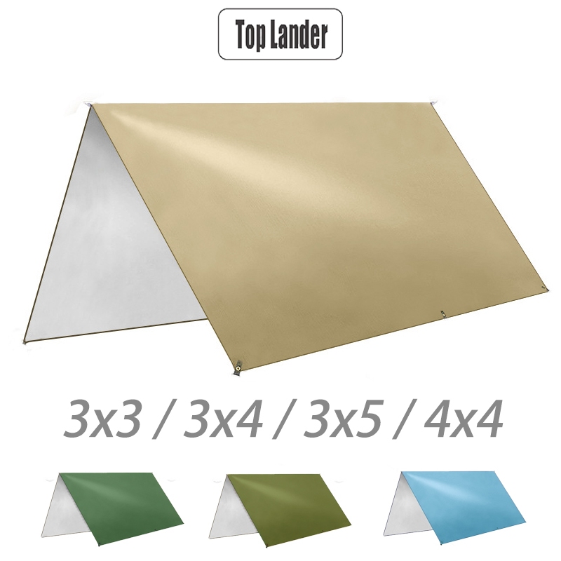3x5 3x4 3x3 ฟลายชีท กลางแจ้ง ตั้งแคมป์ กันน้ํา บิน แผ่นผ้าใบ เต็นท์ บังแดด