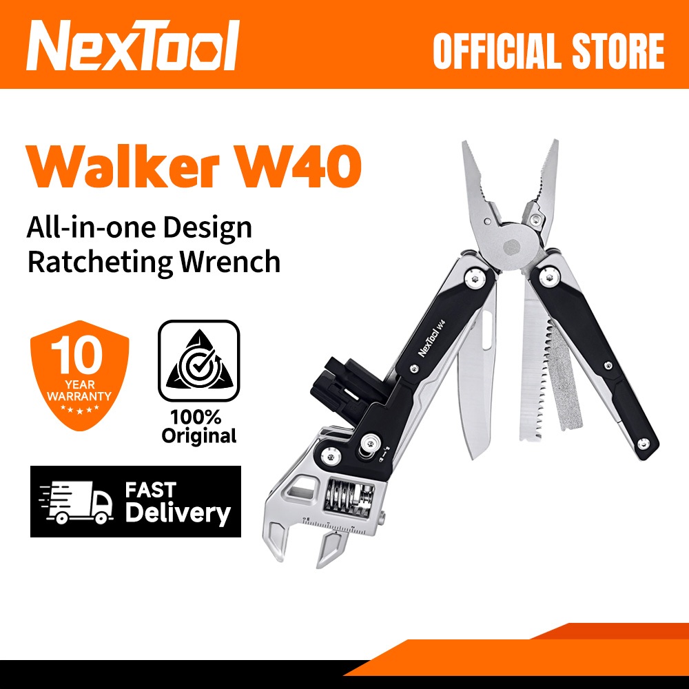 NexTool 11-IN-1 ประแจคีม W40 ปรับพับ EDC เครื่องมือคีมหลายเครื่องมือสําหรับ Camping NE20362A