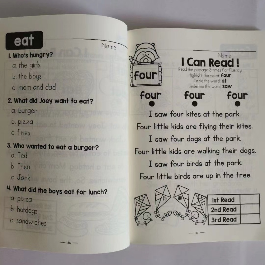 3 หนังสือ Sight Words Practice Workbook คําความถี่สูงการเรียนรู้หนังสือออกกําลังกายสําหรับเด็กก่อนวั