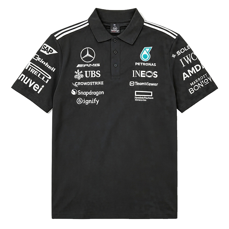 【สต็อกในไทย】 เสื้อโปโล F1 Benz AMG ปักลาย สำหรับผู้หญิง สไตล์เรโทรแข่งรถ ผ้าฝ้ายแขนสั้น เสื้อลำลองพรีเมี่ยม ดีไซน์ยูนิเซ็กซ์