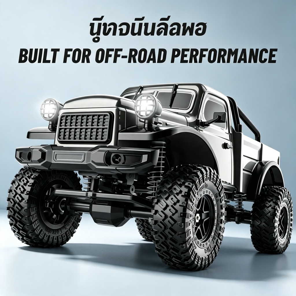 Cross-Border  สไตล์ใหม่ C8813 Full Scale คันเร่งจําลองรถกระบะรุ่นสี่ล้อไดรฟ์ปีนเขา Off-Road RC ระยะไ