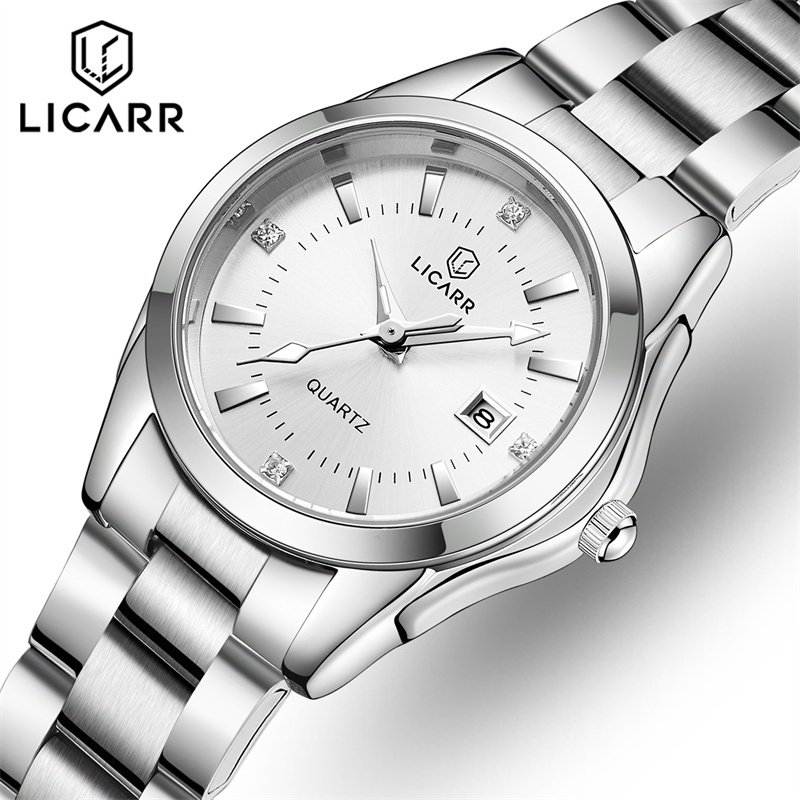 LICARR แบรนด์แฟชั่นชั้นนํากันน้ําส่องสว่างผู้หญิงควอตซ์นาฬิกาอินเทรนด์ 7302