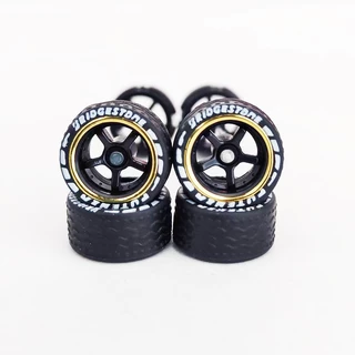 10.8 มม.1/64 รถล้อ JDM BBS ADVAN CE28 4-Rays ยางสําหรับ 1:64 Mini ของเล่นรถล้อร้อน/Matchbox/Domeka/Tomy