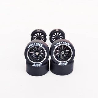 10.8 มม.1/64 รถล้อ JDM BBS ADVAN CE28 4-Rays ยางสําหรับ 1:64 Mini ของเล่นรถล้อร้อน/Matchbox/Domeka/Tomy