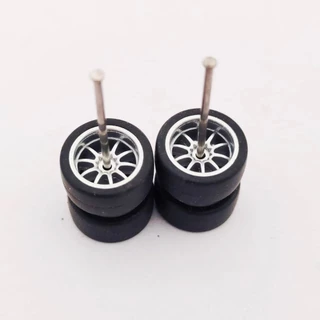 10.8 มม.1/64 รถล้อ JDM BBS ADVAN CE28 4-Rays ยางสําหรับ 1:64 Mini ของเล่นรถล้อร้อน/Matchbox/Domeka/Tomy
