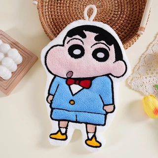 คิ้วหนา หน้าแข้ง-ชาน แขวนผ้าเช็ดมือการ์ตูนเด็กทารกน่ารักพิมพ์ห้องน้ําดูดซับในครัวเรือน