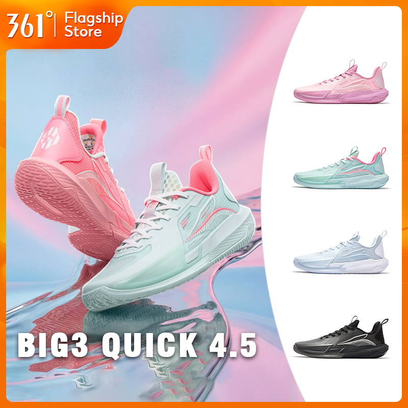 【361 Degrees】Big3 Quick 4.5 | รองเท้าบาสเก็ตบอลมืออาชีพ ตอบสนองไว เหมาะสำหรับการฝึกซ้อมและการแข่งขัน 672621102