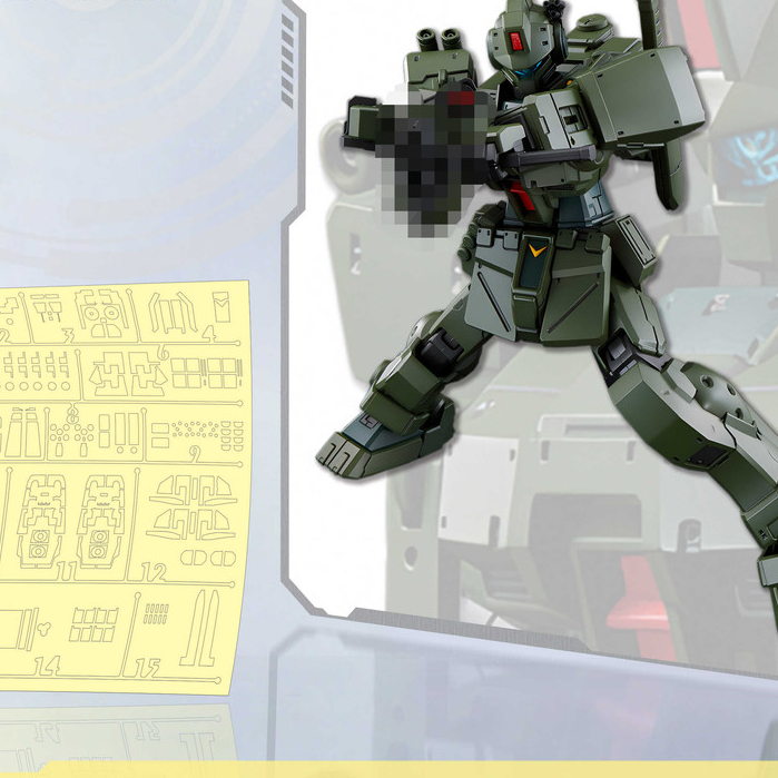 20260810 NEWC PRE CUT MASKING TAPE PARTS APPLICABLE TO HG RGM-79S GM SPARTAN รุ่นไม่มีบรรจุ