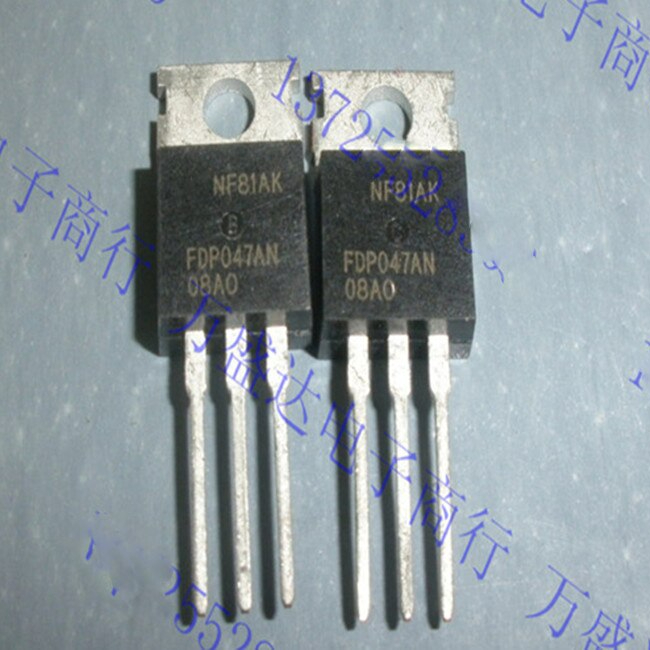 5 ชิ้น/ล็อต FDP047AN08AO FDP047AN08A0 80A 75V FDP047AN08 ยี่ห้อใหม่