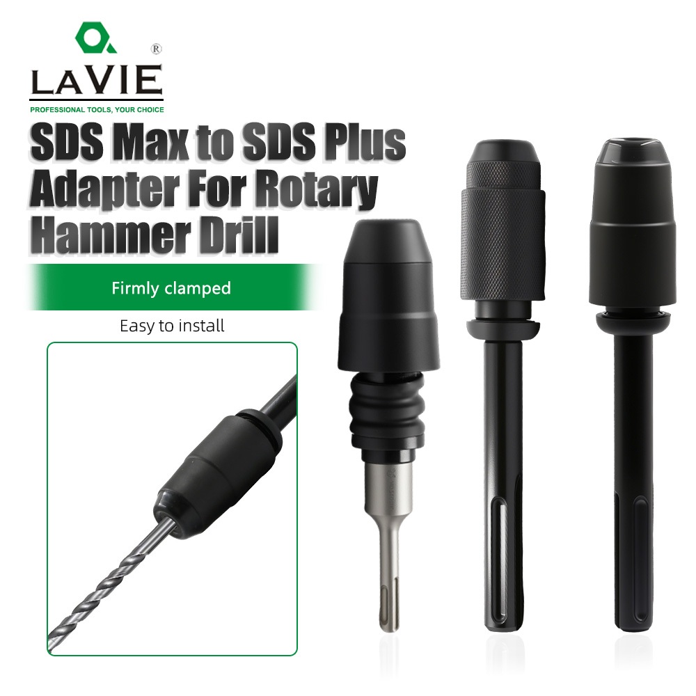 LAVIE อะแดปเตอร์ SDS Max 1 ชิ้น – แปลง SDS Plus เป็น SDS Max – มีหลายรูปแบบ PJ007