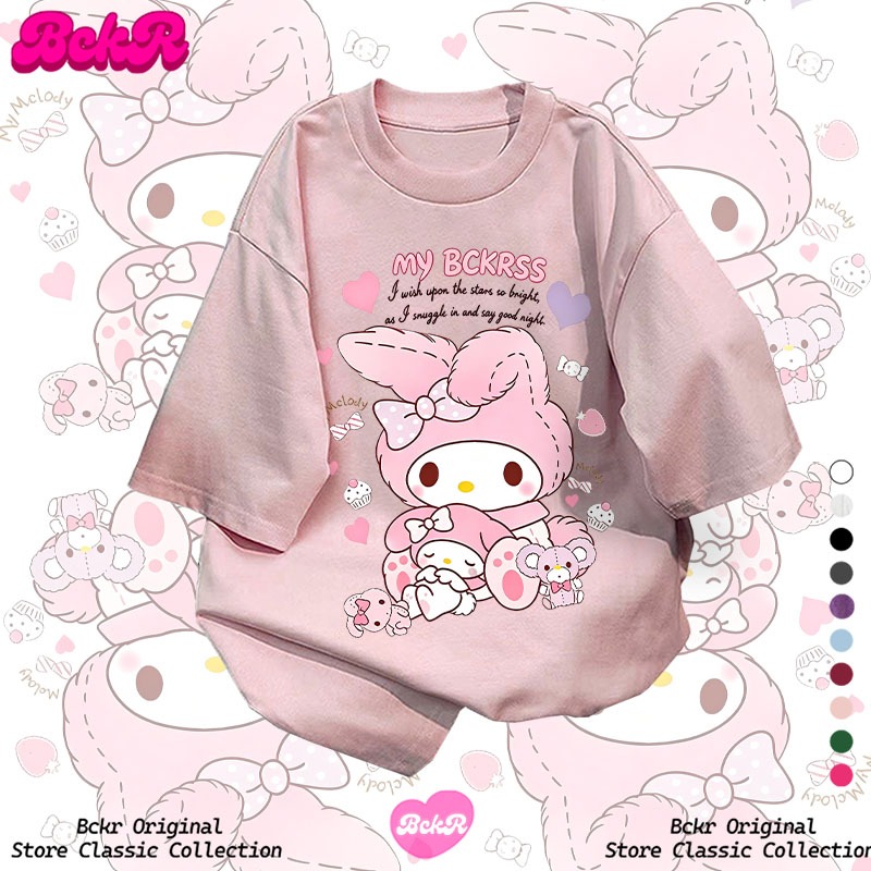 【จัดส่งตลอด 24 ชั่วโมง】🔥BCKR สไตล์สตรีทแมวคอกลมเสื้อ oversize 🐱ชุดหน้าร้อนผู้หญิง tshirt YG1564